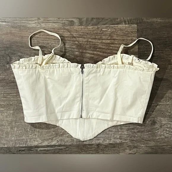 FINAL PRICE Oh Polly Cream Bustier with Ruffle Detail - Picture 3 of 7